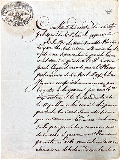 Guerra de los Pasteles - Documento 1